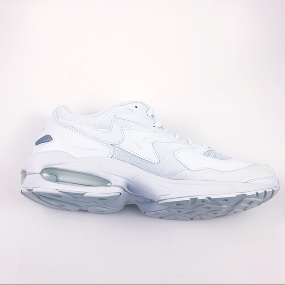 LE Nike Air Max 2 Light Triple White Shoes Size 12 - Picture 6 of 8